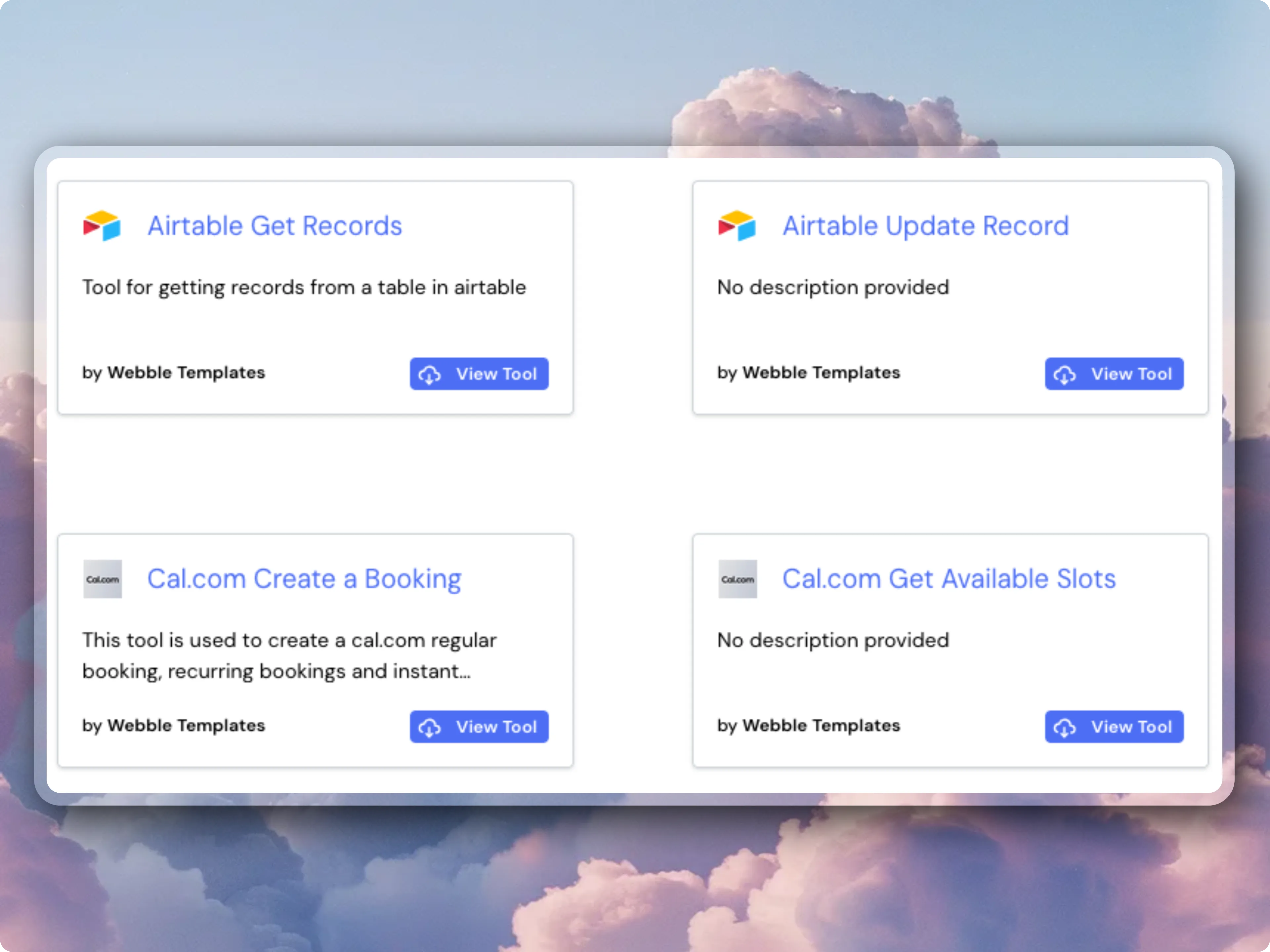 Interface showing connected business tools triggering smart agent actions.